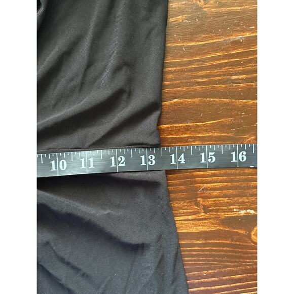 VTG Maxi Ruched Side Old Hollywood Glam Dress 38/40 Black Stunning Romantic - Picture 15 of 16